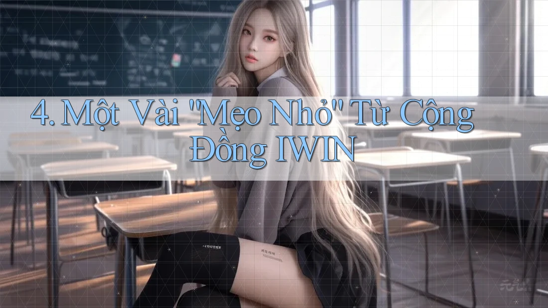 4. Một Vài “Mẹo Nhỏ” Từ Cộng Đồng IWIN 4. Một Vài “Mẹo Nhỏ” Từ Cộng Đồng IWIN
