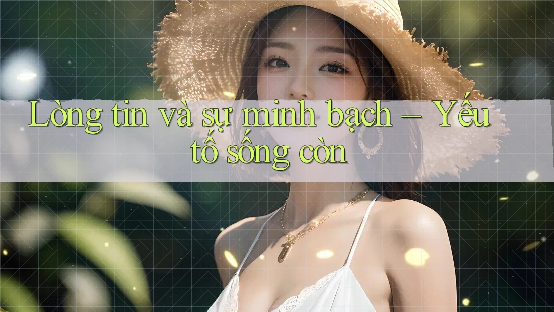 Lòng tin và sự minh bạch – Yếu tố sống còn Lòng tin và sự minh bạch – Yếu tố sống còn
