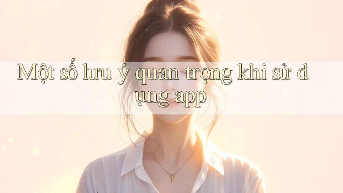 Một số lưu ý quan trọng khi sử dụng app