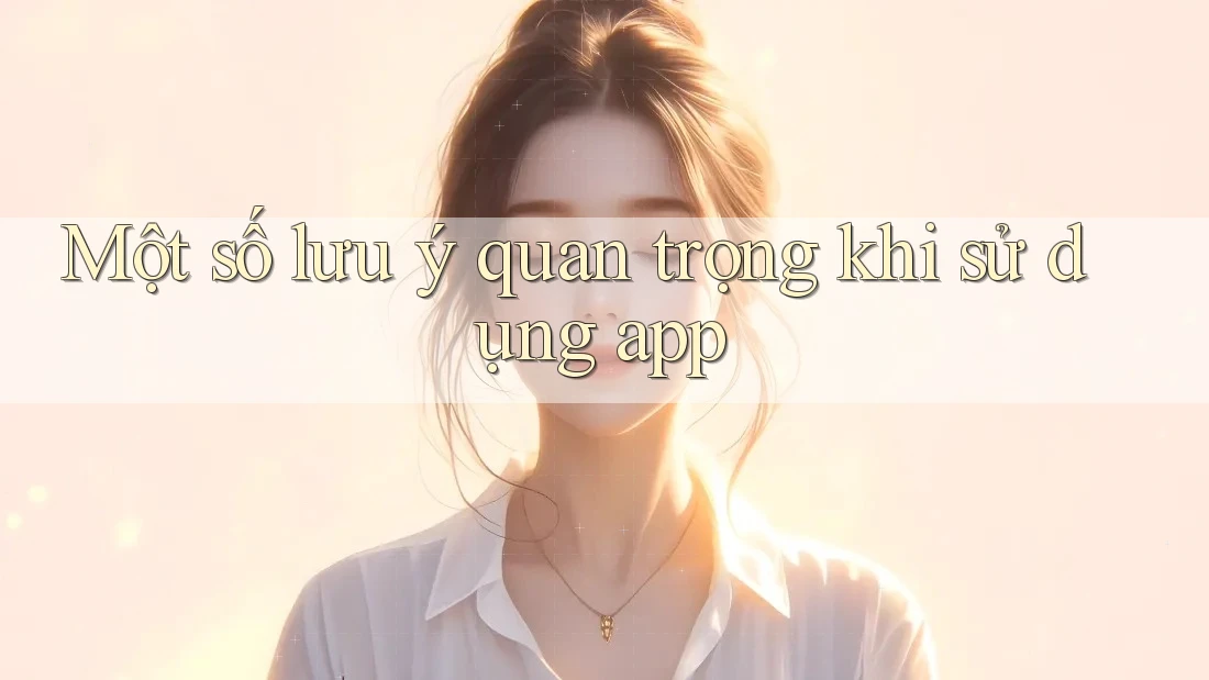 Một số lưu ý quan trọng khi sử dụng app